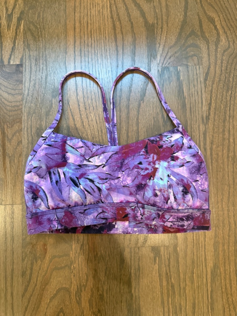 Lululemon  Purple Floral Print Sports Bra